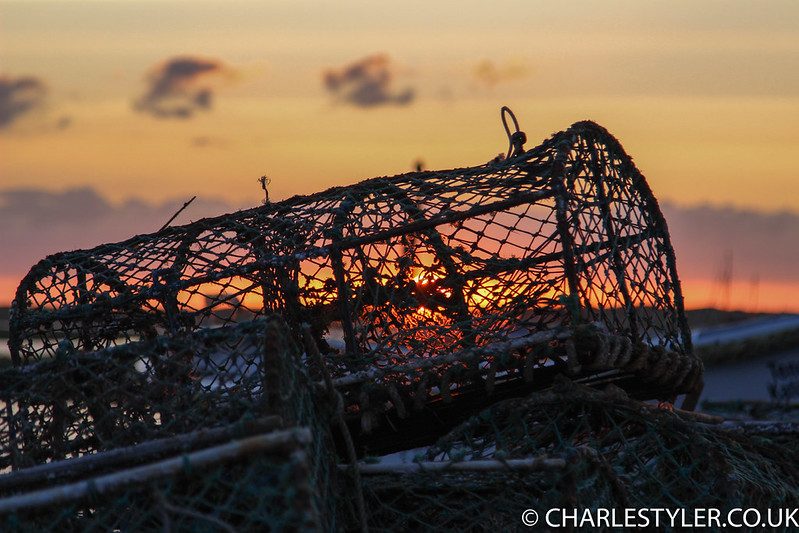 Sunset over Brancaster Staithe harbour